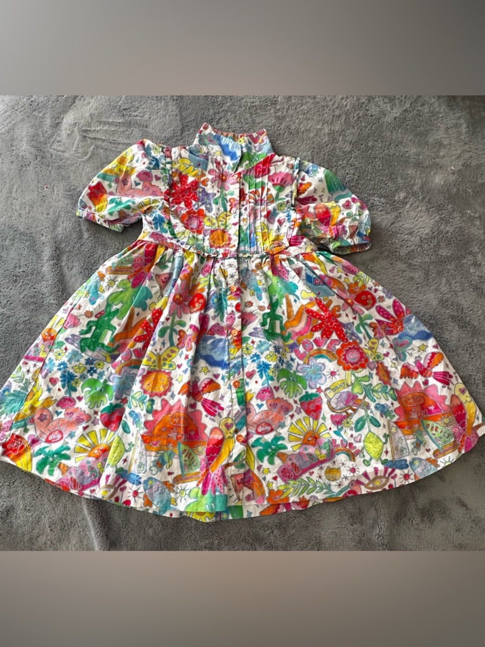 Oilily White Floral Multicolor Cotton Dress - Picture 10 of 10